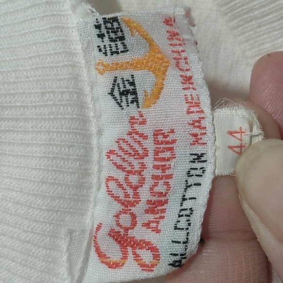 SALE! Vintage Golden Anchor Shirt W Chinese Print Front & Back - Picture 3 of 7